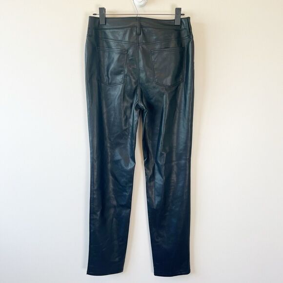 Chico's Faux Leather Slim Pant 5-Pocket Design Black Buttery Soft Women’s Size 4 - Picture 3 of 9